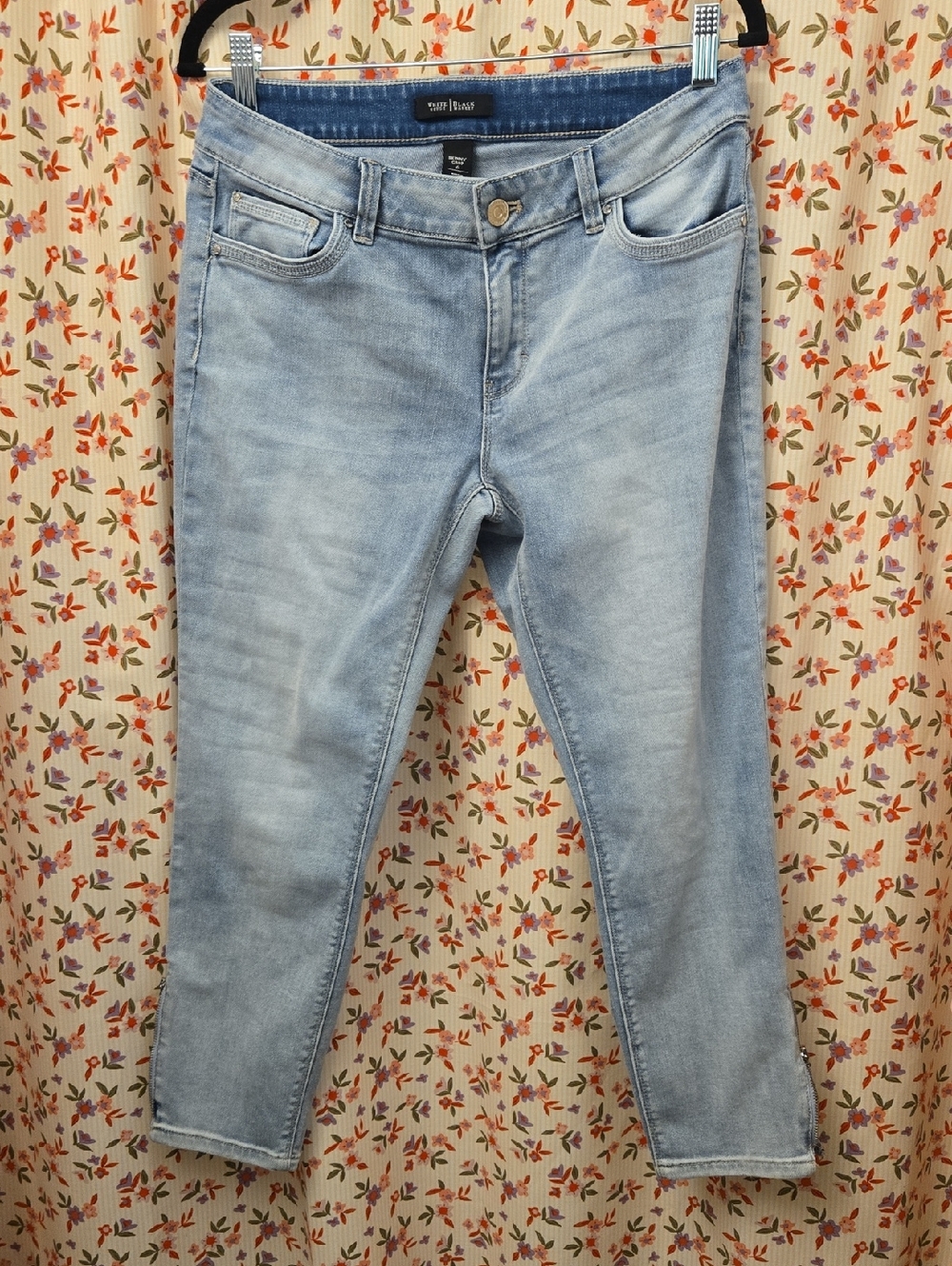 White House Black Market Light Blue Ankle Crop Jeans